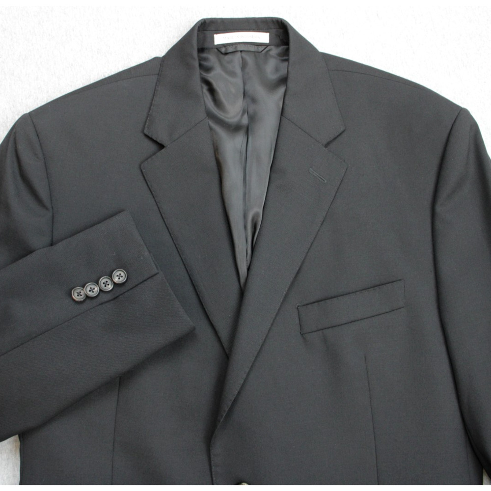Lauren Ralph Lauren Blazer Mens 40R Black 100% Trim Fit 2-Button Single Breasted